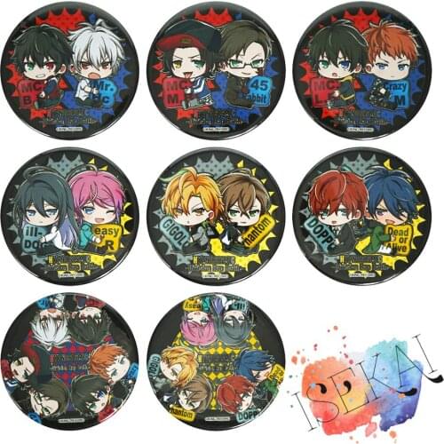 Division Rap Battle Hypnosis Mic Anime Badge Amemura Ramuda Busujima Mason Rio Yumeno Gentaro Dice DRB Metal Badge Brooch Pins