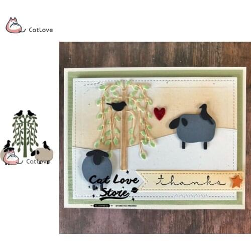 Sheep Willow Tree Metal Cutting Dies Stencils For DIY Scrapbooking Paper Card Decorative Craft Dies Embossing Die Cuts New 2019