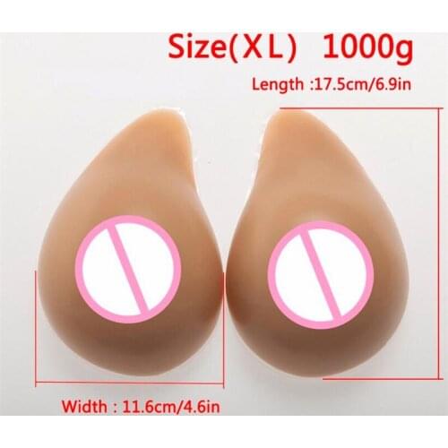 New 1000g Realistic Silicone Breast Forms Fake Boobs For Crossdresser Shemale Transgender Drag Queen Transvestite Mastectomy