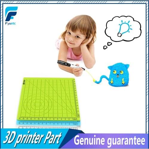 Multi-Purpose 3D Design Silicone Mat Basic Template 3D Printer Part Child Gift + 10M PLA Filament 1.75mm For 3D Printer Pens
