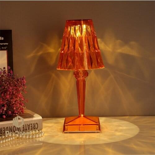 Modern Italian Touch Table Lamp USB Kartell Battery Desk Lamp Sensor Bar Table Light Decor Restaurant Romantic Fixture Bed Lamp