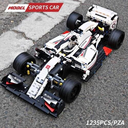 MOULD KING MOC 13117 Electric City F1 Racing Car The 24 Hours Race Car Model Building Blocks Bricks With 42096 Kids Toys Gifts