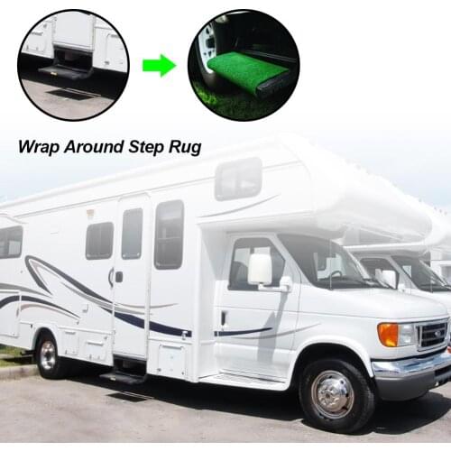 RV Step Rug Premium Wrap Around Step Rug For Protect Your RV From Unwanted Tracked In Dirt For Electrical And Manual