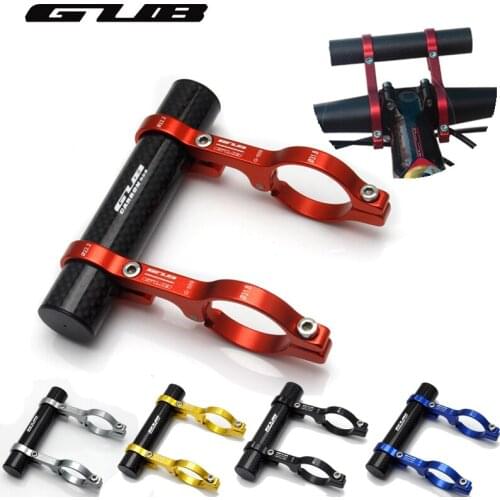 GUB Carbon Fiber Bicycle Handlebar Extender Mount Lamp Bracket Lightweight MTB Bike Flashlight Extension Holder for Computer