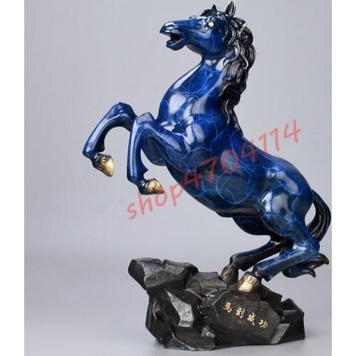Pure copper, hot-burning color craftsmanship, fleeing horse in stampede ornament, exquisite crafts, ornaments collection