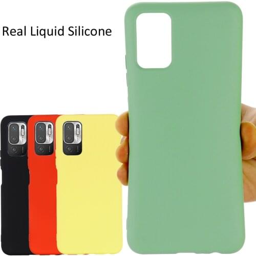 Liquid Silicone Case For POCO M3 Pro Soft Gel Rubber Protector Matte Cover
