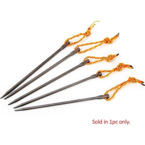 1pc 165mm Ultralight Titanium Alloy Tent Peg Windproof Outdoor Camping Tent Nail Stake 15g Tents Accessories