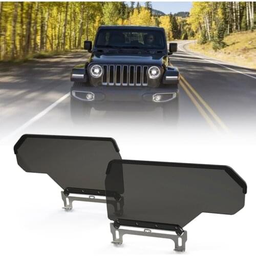 2Pcs Car Left & Right Sun Visor Windscreen Sun Shade Sun Shield for Jeep Wrangler JL 2018-2020