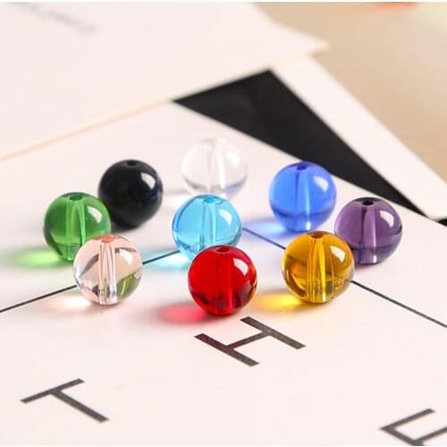 29-75Pcs 4 6 8 10 12mm Round Ball Red Pink Blue Brown White Mix Color Beads for Jewelry Making Necklace Earrings