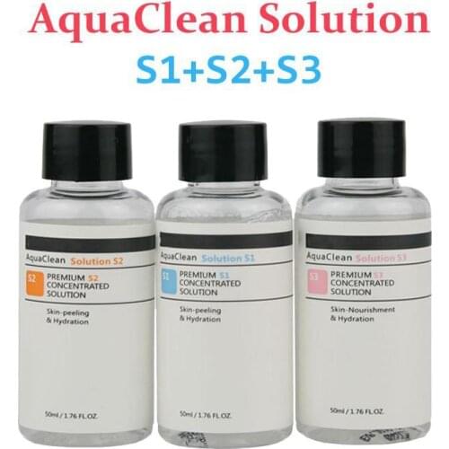 50ml 3 Bottle/Set Aqua Clean Solution Aqua Peeling Solution Hydra Aqua Facial Serum For Hydro Dermabrasion Skin Care Machine