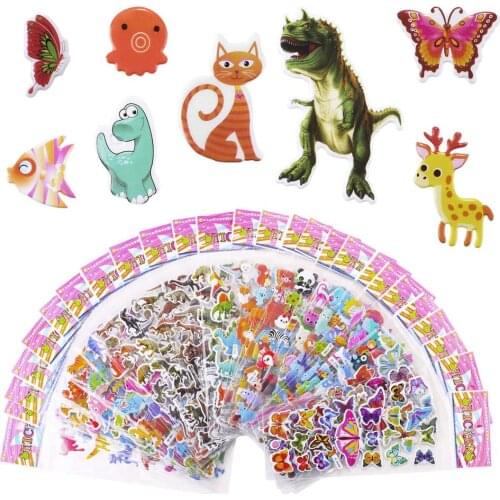 3D Cartoon Puffy Stickers Kids stickers 28 different Sheets for Kids Bulk stickers for Girl Boy Birthday Gift Scrapbooking DIY