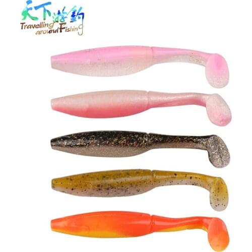 5Pcs Soft Lure 100mm 9.3g Rubber Fishing Lure Shad Swimbaits Silicone Soft Bait Lure for Perch Pike Wobblers Artificial Tackle
