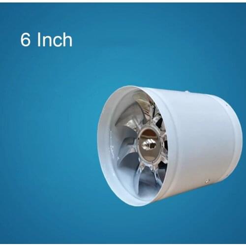 6 Inch Inline Duct Fan Air Ventilator Metal Pipe Ventilation Exhaust Fan Mini Extractor Bathroom Toilet Wall Fan Duct Fan