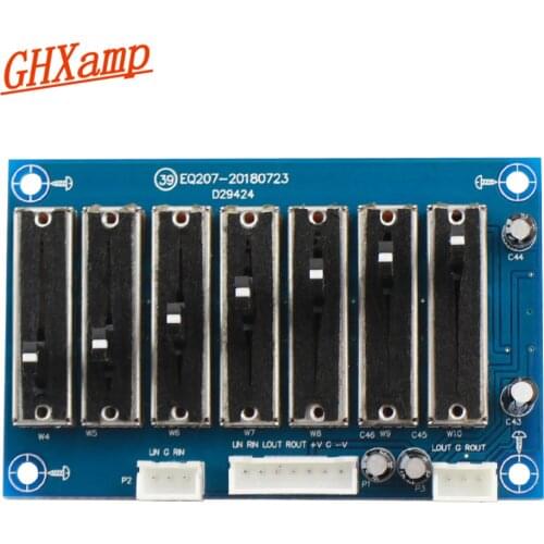 7-segment EQ Equalizer Preamplifier adjustable frequency Dual DC Power Supply Stereo Two-channel tone preamp board