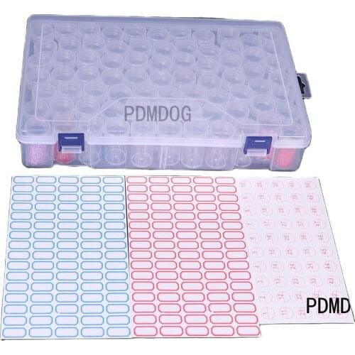 76/24 Slots Grids Storage Sticker Box Tool Diamond Painting Embroidery Accessories Bead Organizer Storage Case Container new