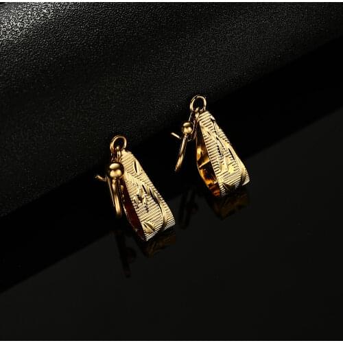 Женские золотые серьги AISAIERBIY China At AliExpress