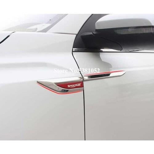 Car Styling Side Leaf Plate Decoration Sequins Leaf Board Side Label For Kia Sportage R 2018 2019 2020 Accessories Exterior