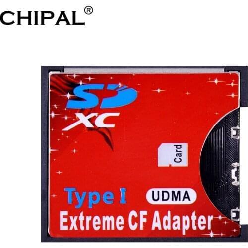 CHIPAL Professional SD to CF Card Adapter SDHC SDXC to 3.3mm Standard Compact Flash Type I Memory Card Reader Converter