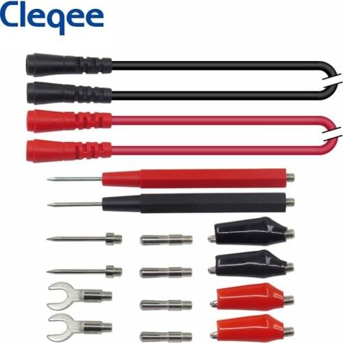 Cleqee P1500 Test Lead Kit Replaceable Test Wire Test Probes Alligator Clip Crocodile Clamps for Digital Multimeter Feeler