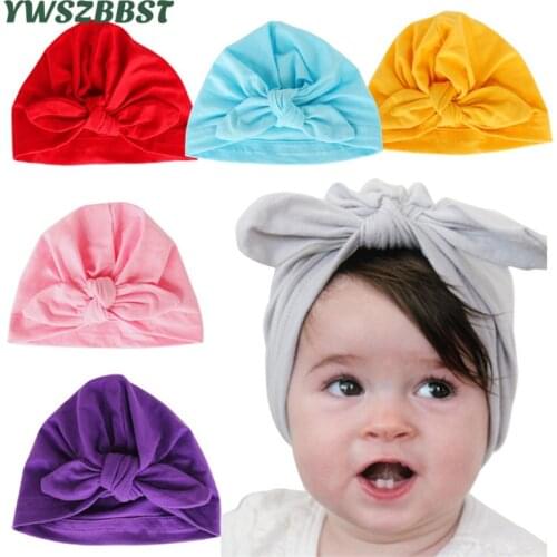 New Spring Autumn Winter Baby Hat Baby Cap With Bowknot Fashion Baby Girl Hat Boy Cap Cotton Kids Hat Infant Beanies Cap