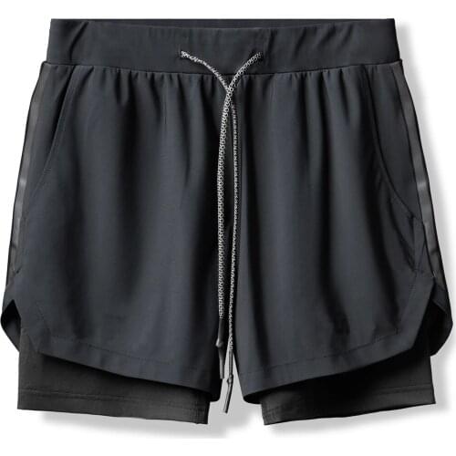 Double-decker Anti-glitter Sports Shorts Men Running Training Woven Five-minute Shorts Fashionable Camouflage Basketball Shorts