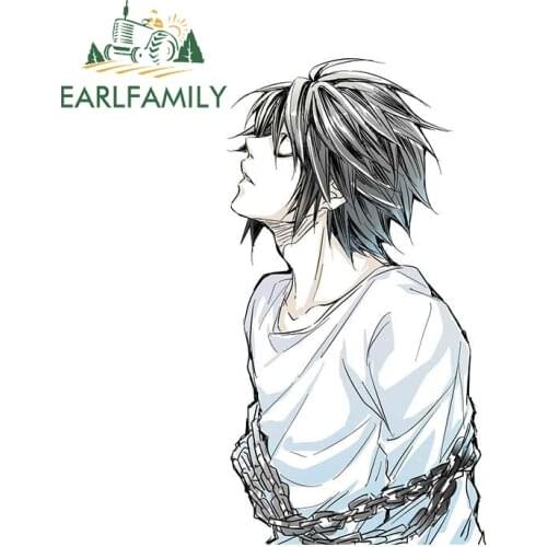 EARLFAMILY 13cm X 7cm for Death Note Car Stickers Sunscreen Creative Decals Scratch-Proof Windows Trunk Decor Car Styling
