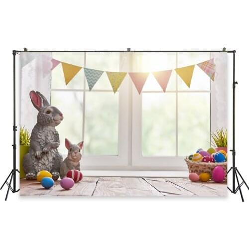 HUAYI Photography Background Easter Day Holiday Party Celebration Photo Backdrops Spring Easter Eggs Baby Shower BackdropXT-6356