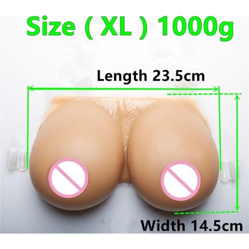 1000g D Cup Suntan fake silicone breast No Bra Needed Silicone Breast Forms Realistic Full Boob Cup TV TG Cross Dresser