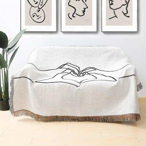 Casual Blankets Carpet Decoration Love Blanket Carpet Sofa Leisure Carpet Single Tapestry Sofa Blanket Throw Blankets