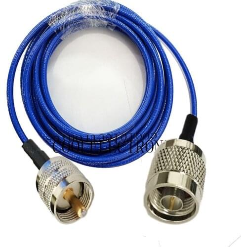 Blue Soft RG142 N Male to UHF PL259 Plug RF Crimp Coax Pigtail Connector Cable 10/15/20/30/50CM 1/2/3/5/10M