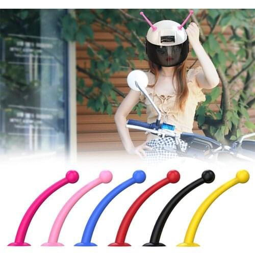 2Pcs Motorcycle Helmet Deco Horn Soft Plastic Motorbike Helmet Horns Sucker Personal Helmet Horn Decoration Headwear Sucker