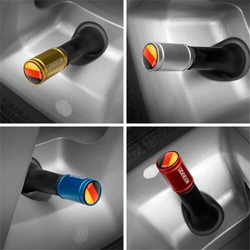 4Pcs Car Wheel Tire Valve Stem Caps Germany Flag for Volvo V40 V50 V60 V70 S40 S60 S60L S70 S80 S90 XC40 XC60 XC70 XC80 XC90 Car