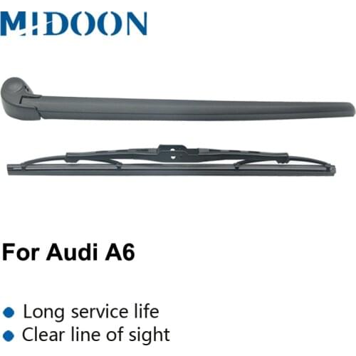 MIDOON Wiper 14" Rear Wiper Blade & Arm Set Kit For Audi A6 RS6 S6 4F C6 2005 2006 2007 2008 2009 2010 11 Windshield Windscreen