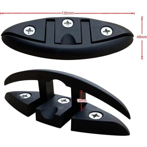 Boat Up Folding Pull Up Cleat Dock Marine Handwares Flush Mount Black