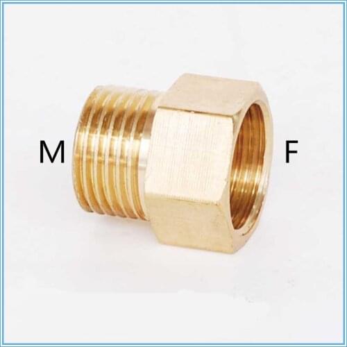 Copper M/F M14*1.5, M20*1.5, 1/4", 1/2" Male to Female Threaded Brass Coupler Adapter Brass Pipe Fitting