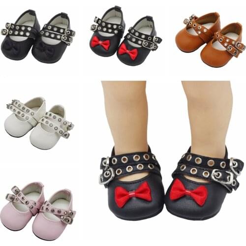 New Arrival 5 Colors Cute Doll Shoes 7cm High-quality Bow Mini Shoes For 18 Inch American And Baby New Bron Dolls Toy 1/3 BJD