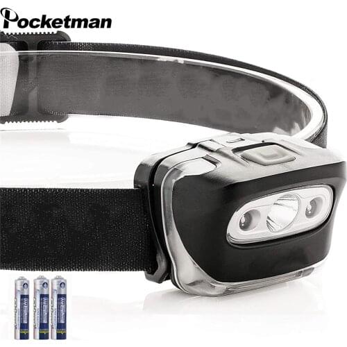 Powerfull Headlamp Lightweight LED Headlight Torch Comfortable Headband Perfect for Runners Brightest Hat Use 3 x AAA Batteries