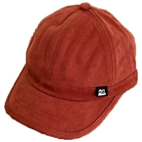 Mens Womens Autumn Winter Niche Street Retro Short Brim Baseball Cap Mens Short Brim Caps Outdoor Leisure Sun Hat