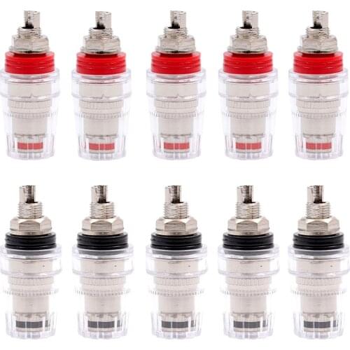 Nickel Plated Brass Speaker Binding Post 4mm Female AMP Banana Jack Connector Terminal Socket Hifi Audio DIY GD-PARTS