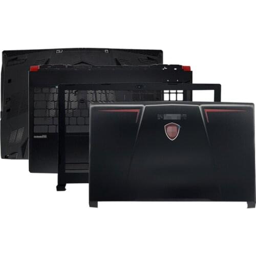 NEW Laptop LCD Back Cover/Front Bezel/LCD Hinges Top Rear Lid Cover ABCD Cover For MSI GP63 GP63VR 3077C1A213HG017 Black