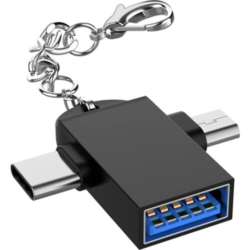 2-in-1 Type-C Micro USB OTG Adapter For Android Data Transmit Adapter For Tablet Hard Disk Phone OTG Adapter