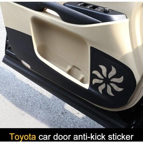 QHCP Car Styling Car Door Anti-Kick Anti-dirty Sticker For Toyota CAMRY COROLLA VIOS YARAS CROWN PRADO RAV4 LEVIN HIGHLANDER