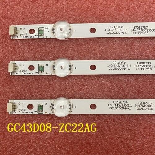 3pcs/set LED strip for Samsung UN43J5202 UE43J5202 UE43J5272 GC43D08-ZC22AG-13 14 15 17 23 HV430FHD-NLA 303GC430044 303GC430043