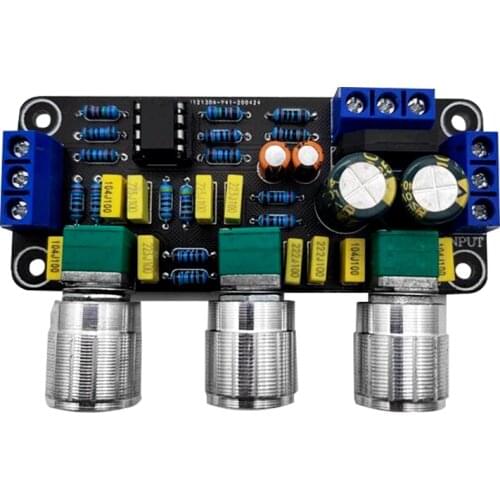 Audio Amprifier Equalizer DIY HIFI NE5532 Preamplifier Board Tone Treble Bass Preamplifiers Preamp Tone Control Pre Amplifier