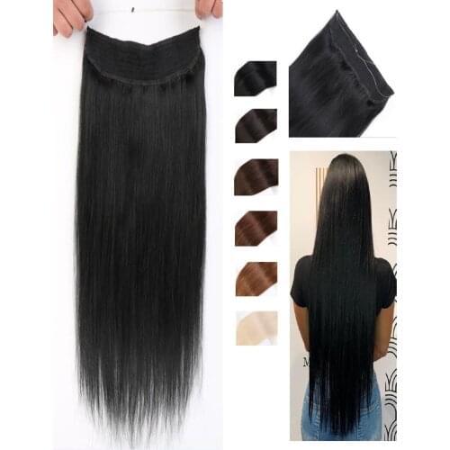 VSR 100g 120g 150g P Color Clip-in One Piece 100% Human Fish Line Hair Thickness Ends Easy Do For Wonen