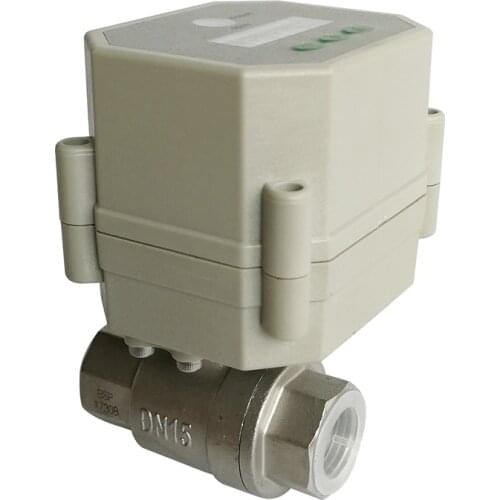 1/2'' SS304 Timer Controlled motorized Valve, 110V-230VAC time set electric valve for garden, Drain water, water control