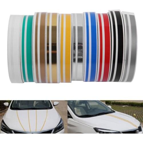 1 Roll Multicolor Striping Pin Stripe Steamline Double Line Tape Car Body Decal Vinyl Sticker Car Decoration Styling Tools