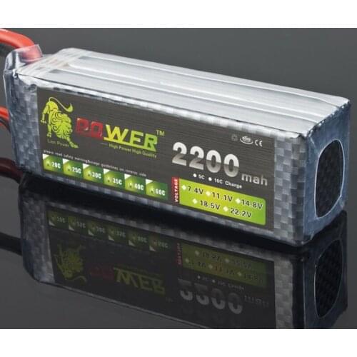 1pcs Lion Power 14.8V 2200MAH 40C max 45C LiPo RC Battery For Airplane