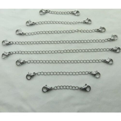 Stainless Ornament Accessories Lobster Buckle Lengthening Chain Hand Leather Rope for Necklace DIY Extension Chain