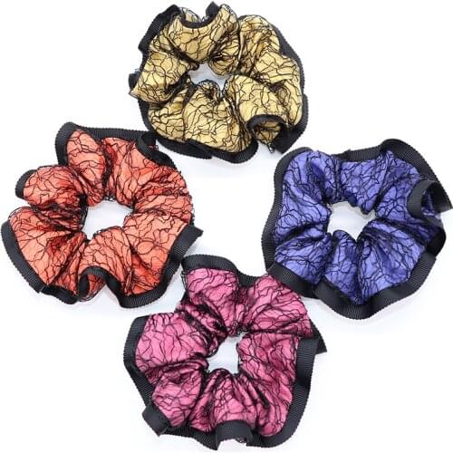 Free shipping winter lace womens Hair Scrunchies korean style hair bands girls Accessories Ponytail Holder